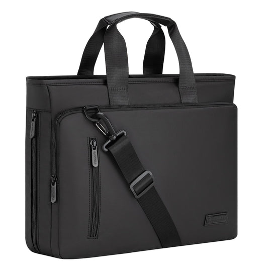 RAINYEAR 15.6 Inch Laptop Bag for Men Women, Waterproof Expandable Laptop Shoulder Bag Large Capacity Computer Carrying Bag Briefcase