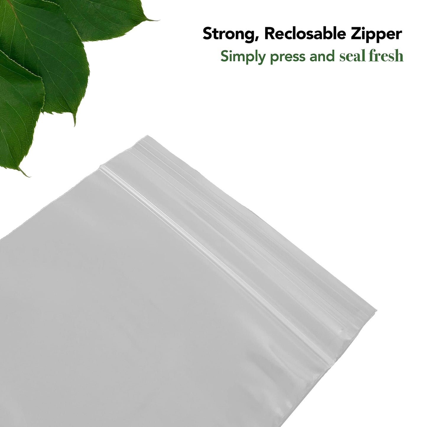 Seal Fresh Ziplock Bags – 5" x 5" (1000 Count), 2 Mil – Clear Plastic Reclosable Baggies with Resealable Lock Seal Zipper – Zip Lock Bags, Snack Bags