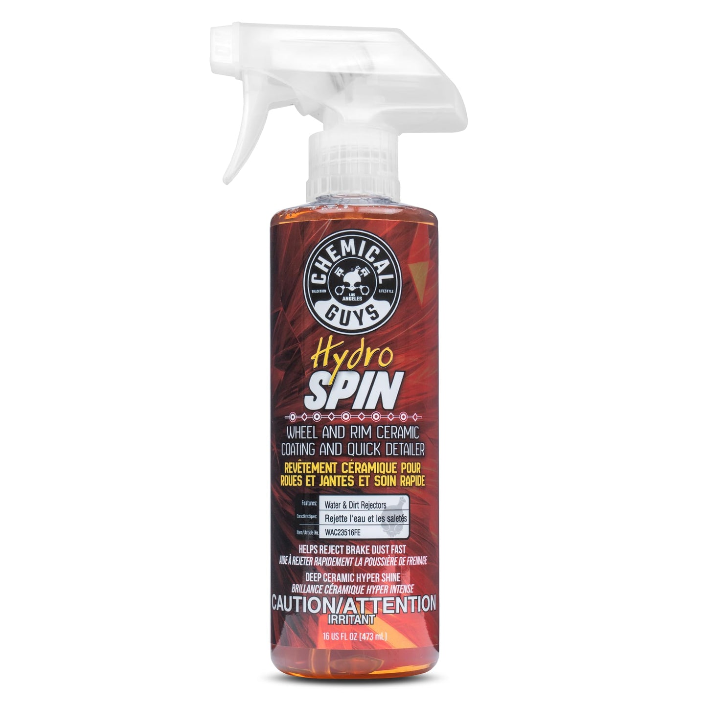 Chemical Guys HydroSpin Wheel & Rim Ceramic Coating and Quick Detailer, Safe for Cars, Trucks, SUVs, Motorcycles, RVs & More, 473 ml