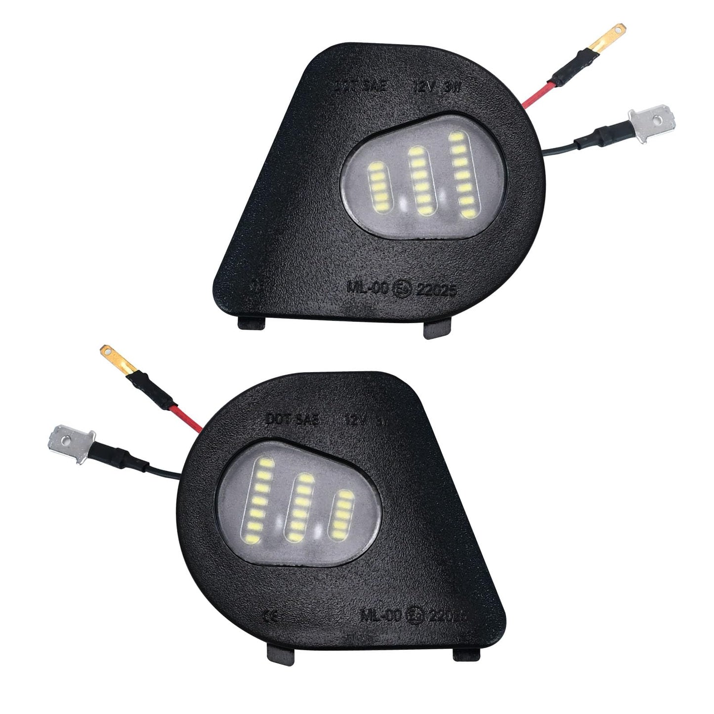 EATAKWARD 2Pcs LED Side Mirror Puddle Light Lamps Assembly Replacement for 2010-2019 Dodge Ram 1500 2500 3500 4500 5500 Pickup Trucks Towing Mirror Lights 6000K Driver and Passenger Side White