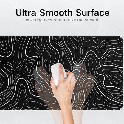 Mouse Pad, Large Mouse Pad Gaming 90 X 40CM(35.43X15.74Inches) Mousepad Big Desk Mat with Non-Slip Rubber Base Keyboard Pad for Gaming and Office-Black