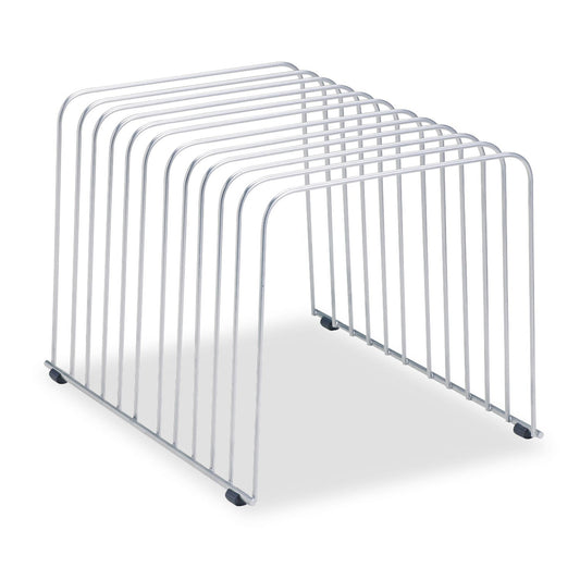 Fellowes Desktop Organizer, 11 Sections, 9 Inch x 11.375 Inch x 8 Inch, Wire, Silver (72012)