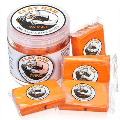 Zavrski Car Clay Bar 4 Pack 100g Auto Detailing Clay Bar Premium Grade Clay Bar Cleaner Washing Supplies with Washing and Adsorption Capacity for Cleaning Cars, RV, Bus and Boats