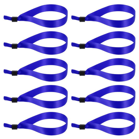 PATIKIL Disposable Cloth Wristbands for Events, 100 Pcs Adjustable Cloth Event Wristbands Colored Wrist Bands for Concert Club Parties, Blue, 13.8"x0.6"