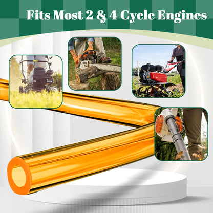 Premium TPU Fuel Line Kit 3 Sizes (3mm ID/5mm OD, 5mm ID/8mm OD, 6mm ID/9mm OD), 6.6ft Each, with 12 Steel Clamps, Universal Gas Diesel Fuel Hose for Lawn Mower Chainsaw Small Engines