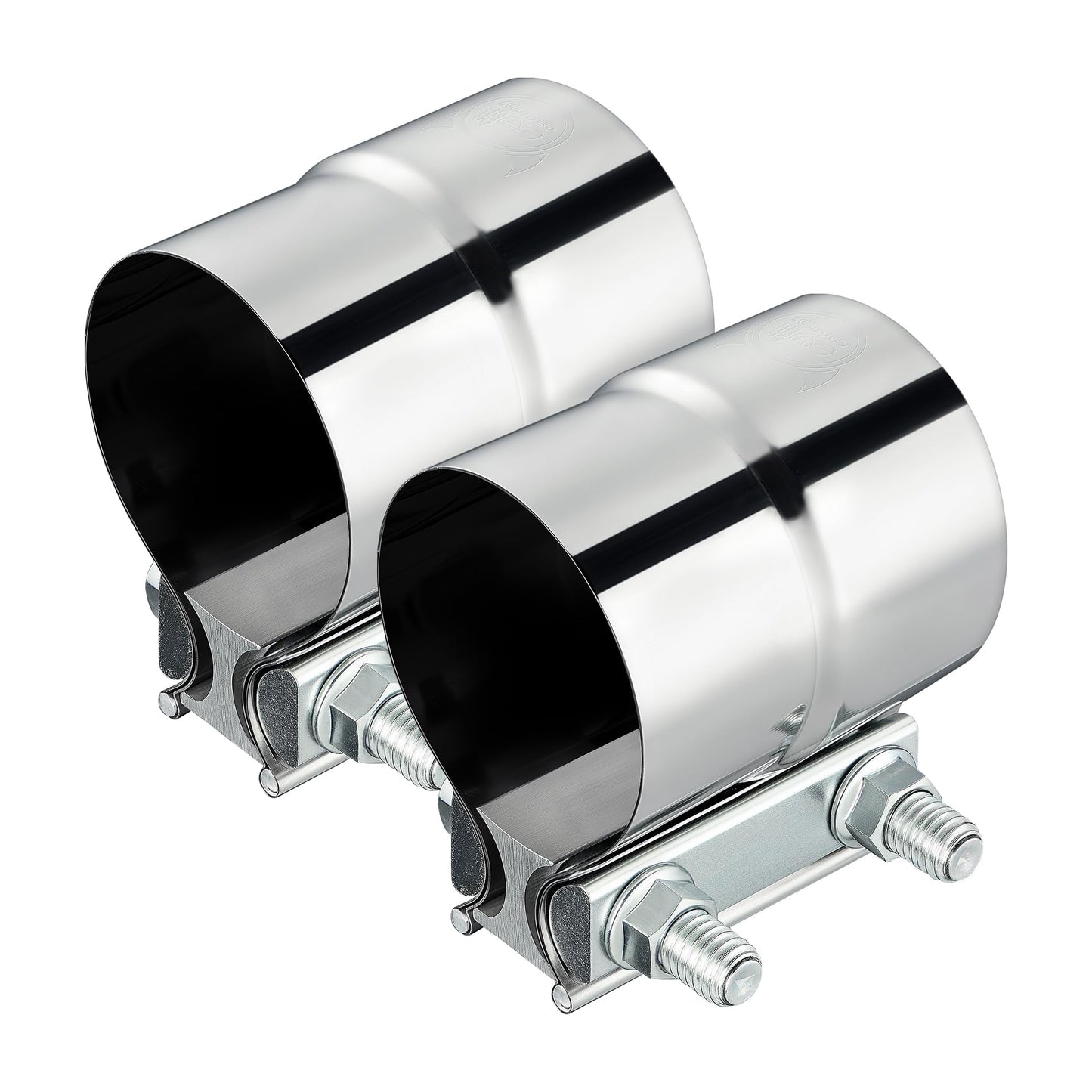 EVIL ENERGY Exhaust Clamp, Lap Joint Band Clamp Stainless Steel (2.5 Inch,2Pcs)