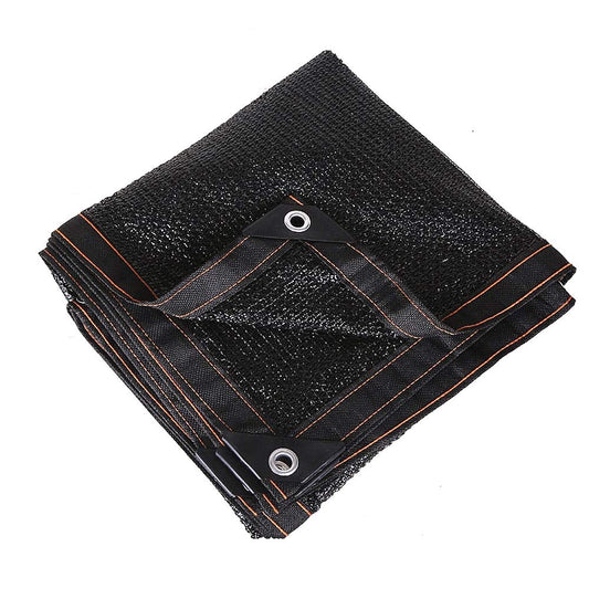 90% Black Sun Mesh Shade Sunblock Shade Cloth UV Resistant Net with Grommets for Patio Pergola RV Awning (6.5x16ft)