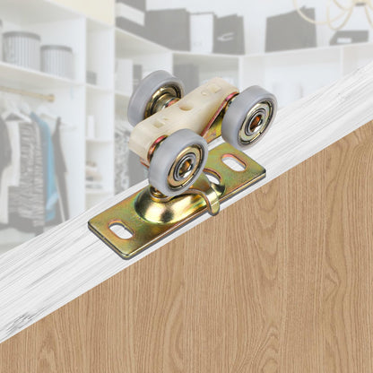 Sliding Pocket Door Hardware Kit, Sliding Door Top Hanger Rollers Wheels for 1-3/8 Inch Thick Doors, Johnson Part 1125 & 1500 Hardware Compatible with 100, 134F, 138F, 2610F Series
