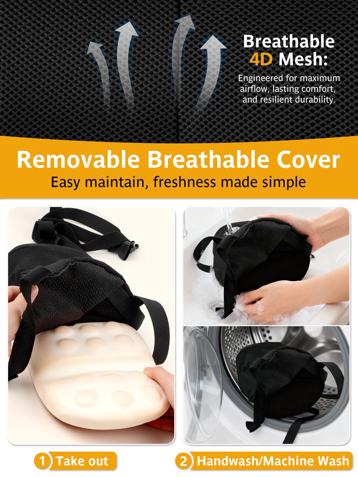 Car Seat Lumbar Support Pillow Memory Foam Lower Back Waist Support Cushion with Convex Point Design Washable Cover Dual Adjustable Straps for Vehical SUVs Driving Travel Accessories Office Chair