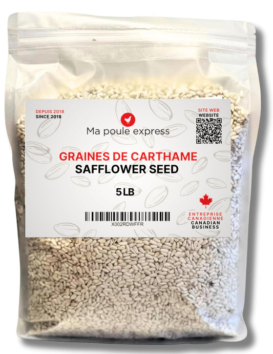 Fièrement canadien – Graines de carthame Pour Cardinaux, mésanges et sittelles – 2.26 kg (5 lbs) | Nourriture Pour oiseaux sauvages de qualité supérieure | Graines résistantes aux