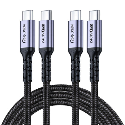 SUMPK 2m USB 4 Cable, 240W PD Fast Charging, 40Gbps Data Transfer, 8K Video Output, Compatible with Thunderbolt 4/3, iPhone 15Pro/15ProMax, Monitor