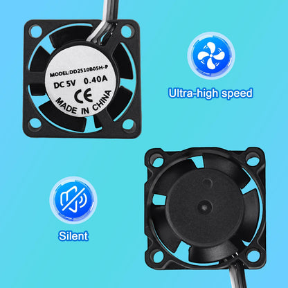2pcs Extruder Hotend Cooling Fans for Bambu Lab P1P/P1S 3D Printer, High-Speed Silent 3D Printer Cooling Fan Accessories Parts for Fast Heat Dissipation