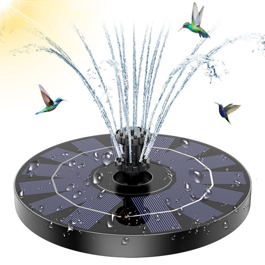 AMZtime Solar Fountain for Outdoors 2026 Upgrade 3.5W Solar Water Fountain, Solar Pond Pump with 10 Spray Effects - Floating Fountain Pump for Garden Pond, Bird Bath & Fish Tank