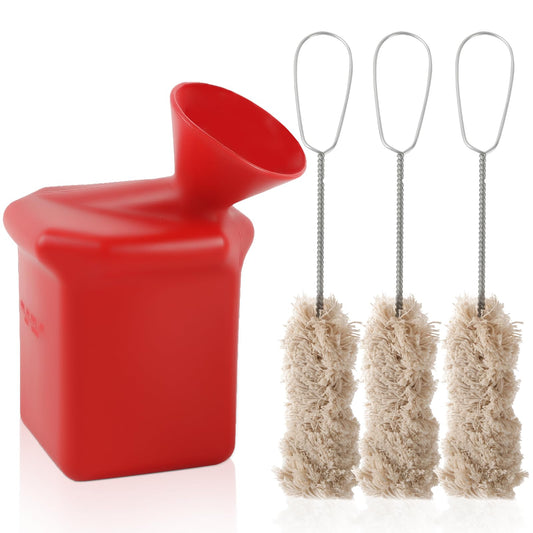 Ultra-Durable Angled Tire Lube Bucket Kit With 3 Swabs for Coats Center Post Changers - 11.5" Length