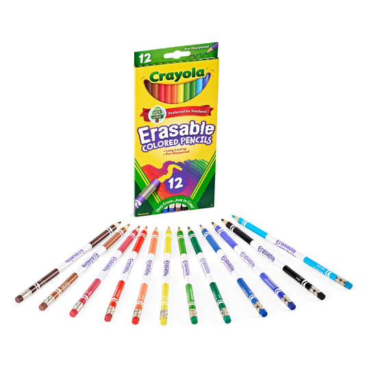 Crayola 68-4412 12 Piece Erasable Colored Pencils