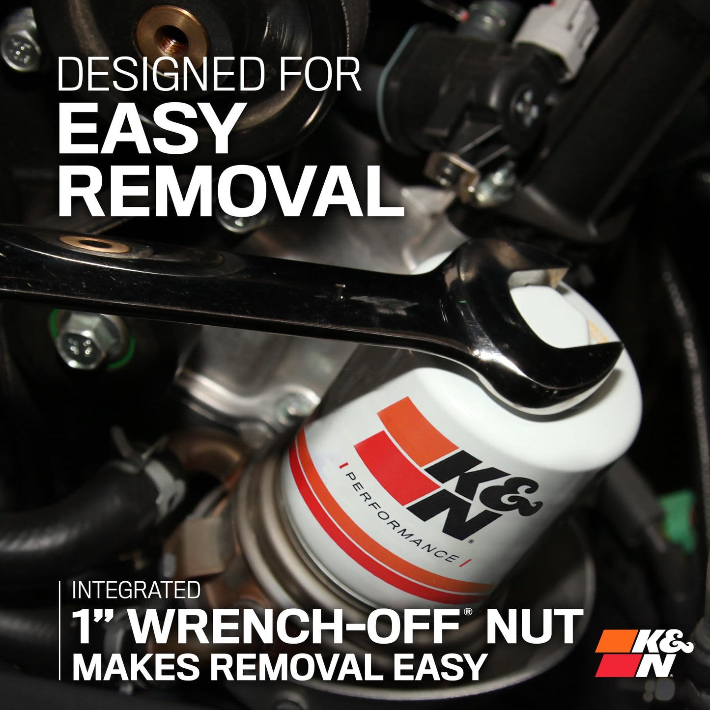 K&N HP-3001 Performance Wrench-Off Oil Filter, Heather Red