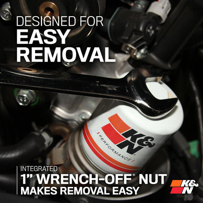 K&N HP-3001 Performance Wrench-Off Oil Filter, Heather Red