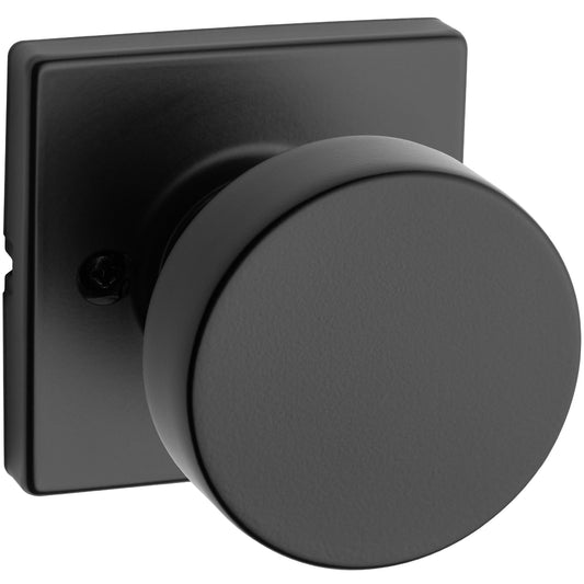 Weiser Cambie Matte Black Door Knob, Interior Door Handles/Passage Knobs for Hall and Closet Door, Non-locking Hall/Closet Door Handle, Modern Home Décor