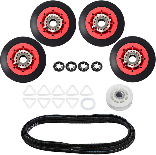 4392067 Dryer Repair Kit Compatible with Whirlpool Maytag Kenmore, Replaces 4392067VP PS373088 AP3109602, 27 Inch Dryer Repair Kits Include 279640 Idler Pulley W10314173 Drum Roller 661570 Belt