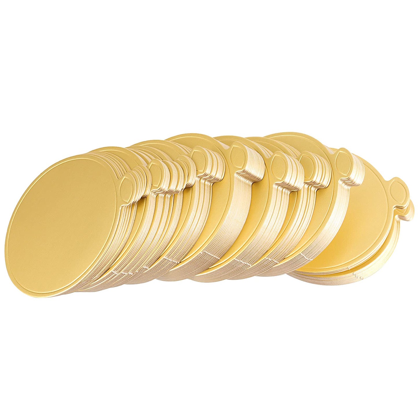 SEUNMUK 300 Pcs 3.5 Inch Mini Round Golden Cardboard Mousse Cake Base, Food Grade Grease-Proof Disposable Golden Cake Cardboard