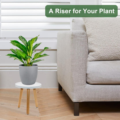 ARTORA Wood Plant Stand, Modern Plant holder Small Flower Pot Stool Decorative Planter Stand for Indoor Plants (Blue&White)