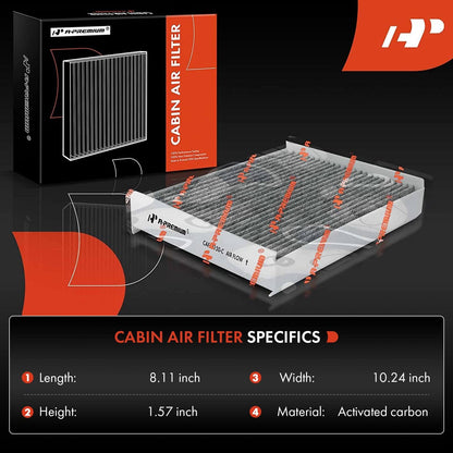 A-Premium 2-PC Cabin Air Filter with Activated Carbon Compatible with Ford & Lincoln - F-150 (15-22), F-250 F-350 F-450 Super Duty (17-22), F-550 Super Duty, Expedition (18-22), Navigator (18-23)