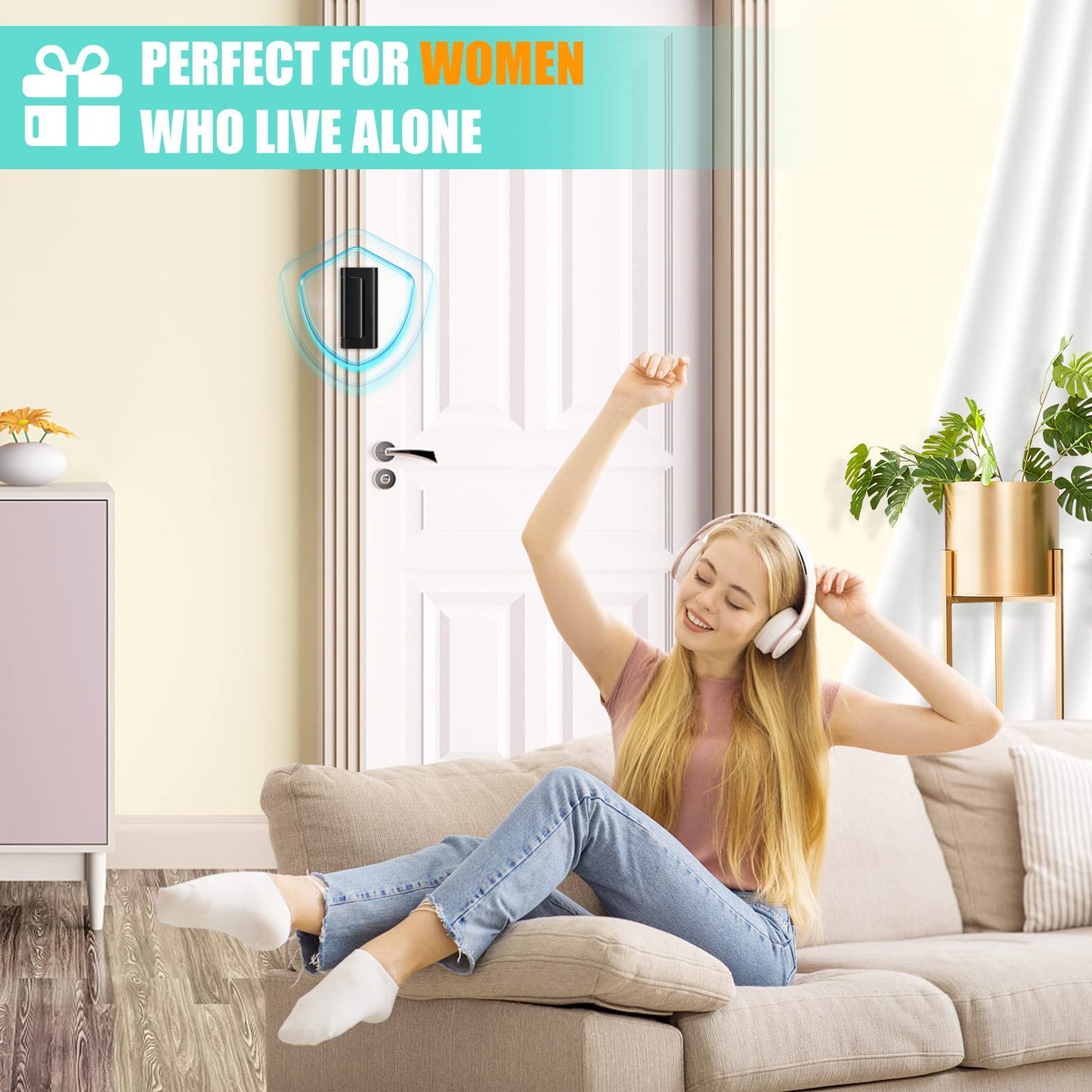 3 Pack Door Locks, Home Security Door Latch, Child Proof Door Lock Device with 3" Screws for Inward Swinging Door, Aluminum Construction(Black)