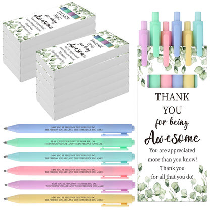 84 Pcs Inspirational Gifts Include Motivational Ballpoint Pens with Thank You Gift Boxes Appreciation Gifts for Coworkers Employee Colleagues Volunteer Teacher Nurse Back to School End of Year Gift