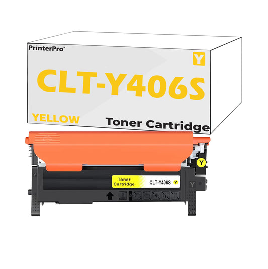 PrinterPro™ Compatible Replacement for Samsung CLT-406S Toner Cartridge CLP-360 362 363 364 365 365W 366 367W CLP-368 CLX-3300 CLX-3302 CLX-3303 3304 3305 Xpress SL-C410W C460FW C460W (Yellow)
