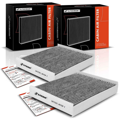 A-Premium 2-PC Cabin Air Filter with Activated Carbon Compatible with Ford & Lincoln - F-150 (15-22), F-250 F-350 F-450 Super Duty (17-22), F-550 Super Duty, Expedition (18-22), Navigator (18-23)