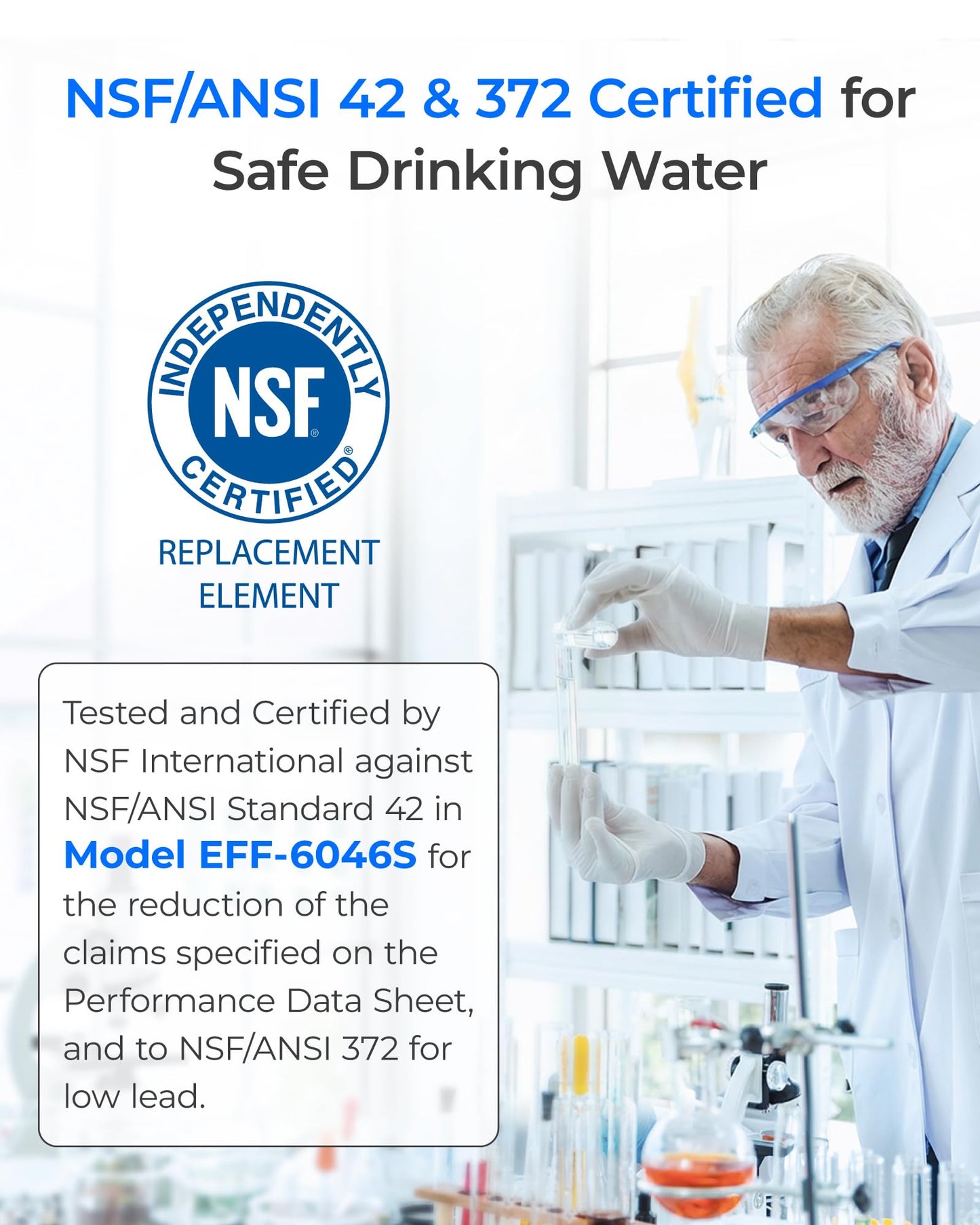 Waterdrop LT1000PC ADQ747935 Refrigerator Water Filter and Air Filter, Replacement for LG® LT1000P®, LMXS28626S, LFXS26973S, LFXS26596S, LFXS28596S, ADQ74793501, ADQ74793502 and LT120F®, 2 Combo