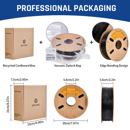 ERYONE TPU Filament 1.75mm for 3D Printer +/-0.03mm, 95A, 1kg/Spool, Hyper Speed TPU 1.75 +/- 0.03mm, Rapid 3D Printing Filament 30-300mm/s, Black