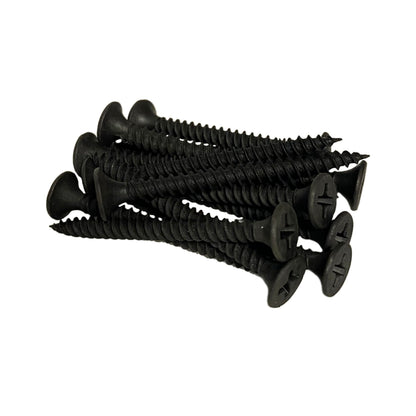 #6 x 1-5/8" Drywall Screws – Fine Thread, Sharp Point, Phillips Drive, Bugle Head, Black Phosphate – Contractor-Grade Drywall & Wood Fasteners + Driver Bit Included (500pcs)