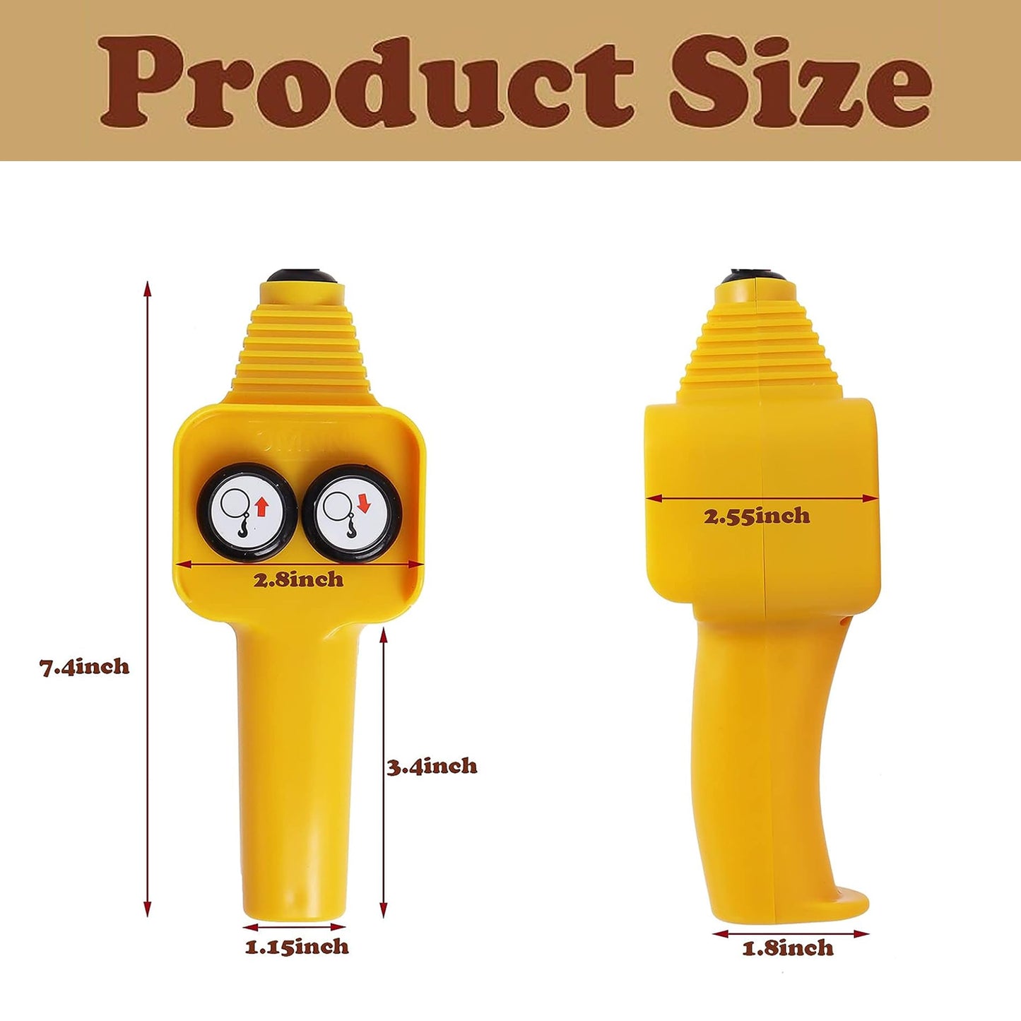 Winch Control Handle, Winch Wired Controller Hand Control Assembly Push Button Style 12V for Capstan 1500lbs‑5000lbs, Yellow by Swess