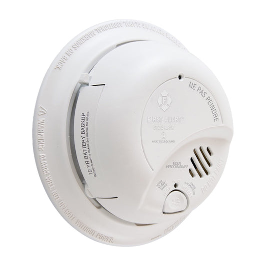 First Alert 9120BA Hardwired Smoke Alarm with 9V Backup Battery, Smoke Detector