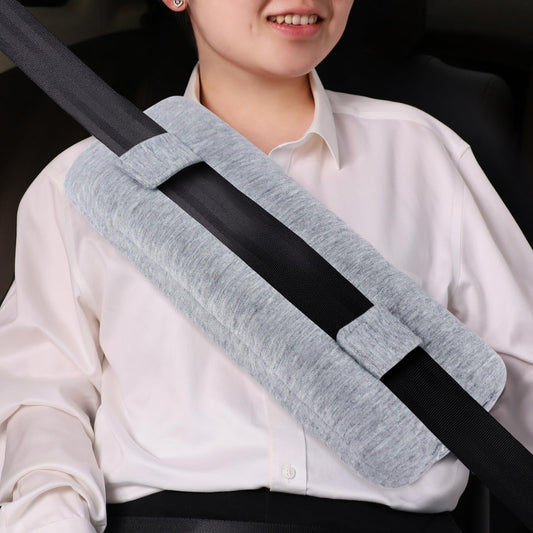 RoamReady Seat Belt Pillow Post Surgery for Mastectomy and Heart Surgery, Mastectomy Recovery Supplies, Heart Operation Recovery Support Cushion for Chest Chemo Port, Recovering Gifts(Light Gray)