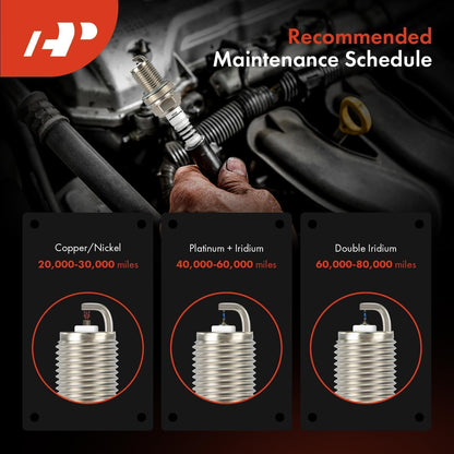 A-Premium Iridium Platinum Spark Plugs Compatible with Mini Cooper 2007-2015, Cooper Countryman 2011-2016, Cooper Paceman 2013-2016, Pack of 4