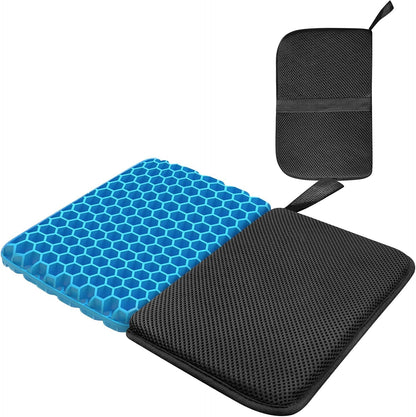 Foldable Gel Seat Cushion Portable Massage Travel Cushions, Thick Foldable Seat Cushion for Car Seat & Office Chair, Pressure Sores Tailbone Pain Relief (1.25-Inch/3.2cmThick)
