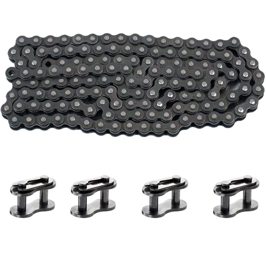 CQSPMOTO 428 Chain 122 Link Replacement with 4 Connecting Master Links for 110cc 125cc 150cc 200cc 250cc Chinese ATV 4 Wheeler Quad Pit Dirt Bike Go Kart Heavy Duty Drive Chain