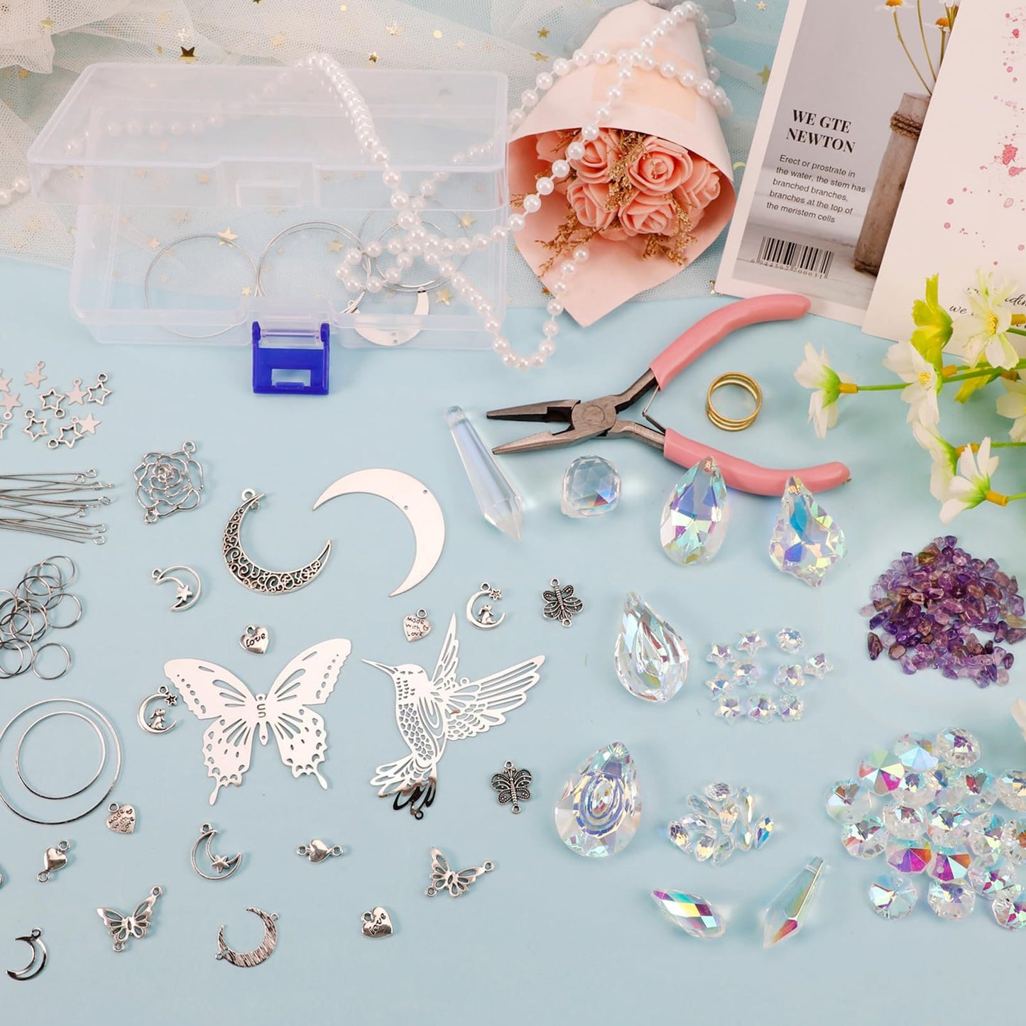 400pcs Sun Catchers Making Supplies Kit,DIY Suncatchers,Crafts and Art for Adults Hanging Prism Sun Catcher with Crystals Rainbow Maker for Indoor Window Home Wedding Garden Christmas Decor