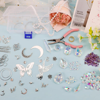 400pcs Sun Catchers Making Supplies Kit,DIY Suncatchers,Crafts and Art for Adults Hanging Prism Sun Catcher with Crystals Rainbow Maker for Indoor Window Home Wedding Garden Christmas Decor