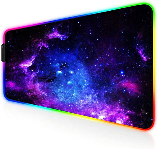 RGB Gaming Mouse Pad - Mousepad, XXL Extended 12 LED Modes Mouse Mat Non-Slip Rubber Base, Large Computer Keyboard Mousepad for Computers, PC, Laptop and Office, Desk Pad 31.5X 11.8in