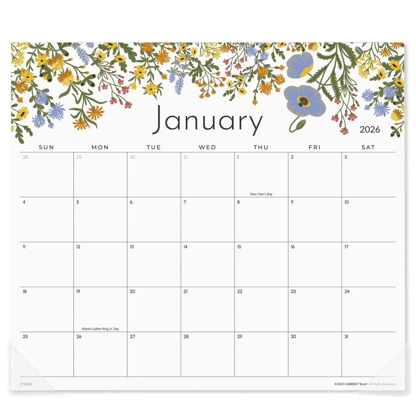 Cabbrix Magnetic Calendar for Fridge, 2026-2027 Refrigerator Calendar January 2026 to June 2027 for Planning and Organizing Your Life, 13 x 11-1/2 Inches, Floral