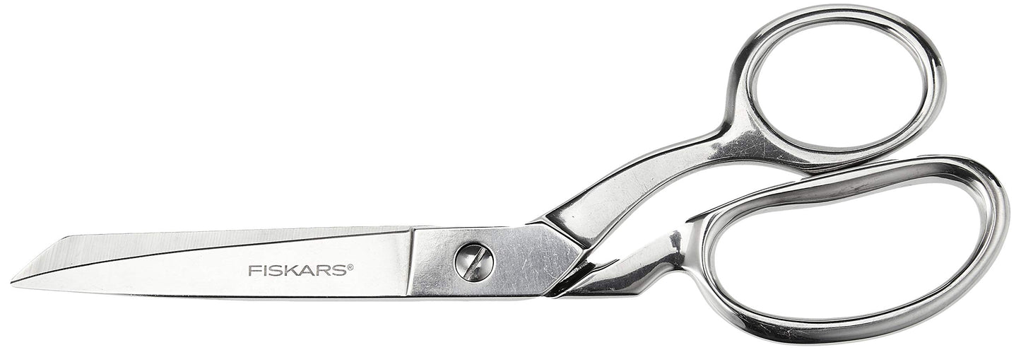 Fiskars 8-Inch Quality Forged Razor-Edged Bent Scissors, Gray