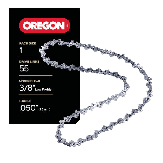 Oregon S55 AdvanceCut Chainsaw Chain for 16-Inch Bar -55 Drive Links – Low-Kickback Chain fits McCulloch, Stihl, Wagner and More