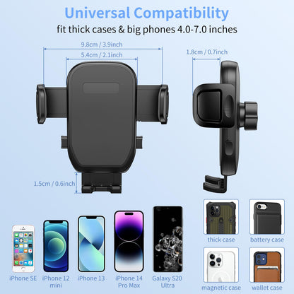 Cup Phone Mount for Car, [Upgraded Version] Universal Cup Phone Cradle Holder with Long and Adjustable Neck, Friendly Compatible with Cell Phone iPhone, Sam-Sung, Google and All Smartphones