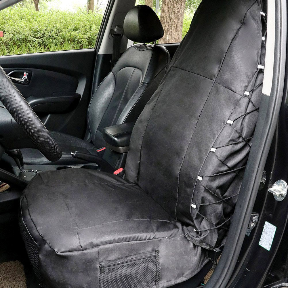 TIROL Front Car Seat Covers Waterproof Bucket Seat Cover Universal Heavy Duty High Back Seat Covers for Semi Truck, Cars, Trucks, for Jeep, Van, SUV, Pickup 1 Pack