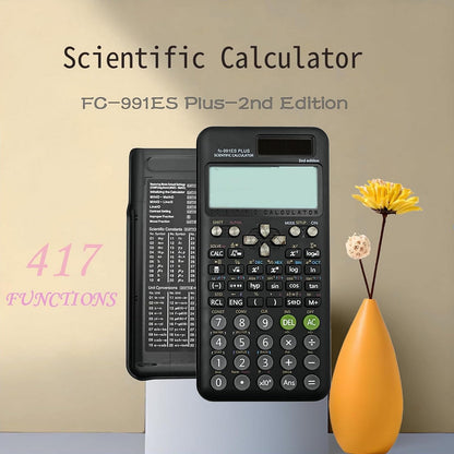 Scientific Calculator for FC-991ES Plus-2nd Edition Scientific Calculator with 417 Functions for School Supplies Students Teachers Business Office Home,Black