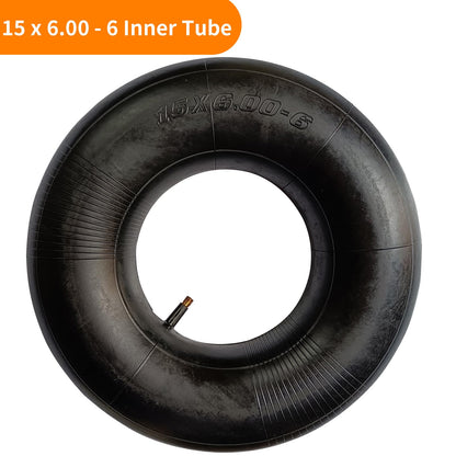 2PCS 15x6.00-6 Inner Tube with TR-13 Valve Stem Replacement for Lawn Mowers, Go Karts, Golf Carts and More