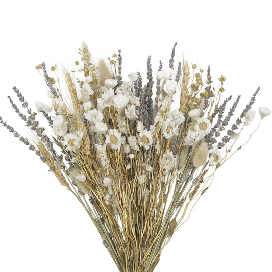 FAICOIA Dried Flowers Bouquet Natural Dried Daisy Flowers Lavender Bundles Dried Gerber Daisies Flowers Bunny Tails Wheat Stalks Floral Arrangements for Wedding Table Centerpiece Decor Farmhouse DIY